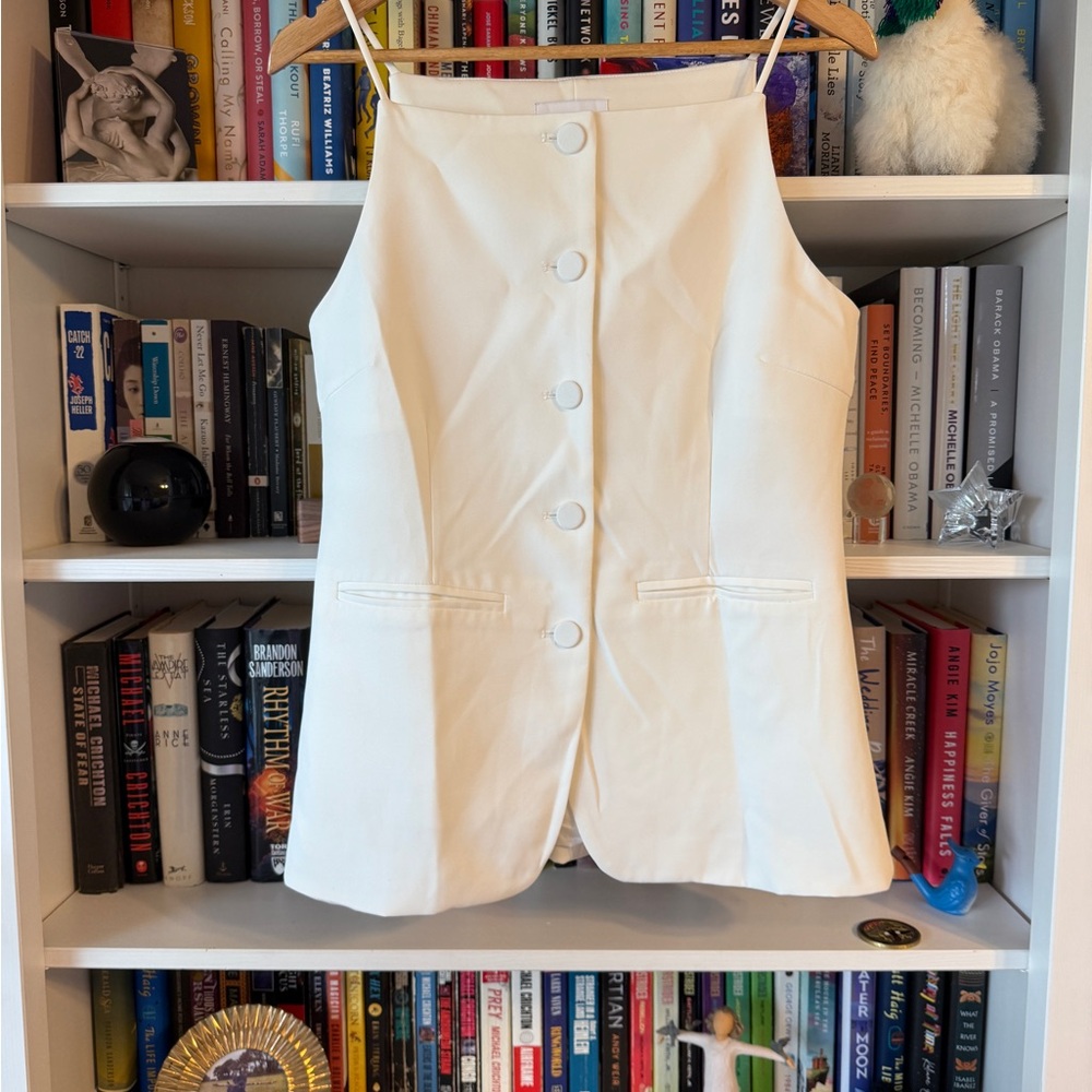 Stylish White Button-Down Blouse